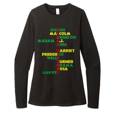 Black History Historic Leaders Proud American Womens CVC Long Sleeve Shirt