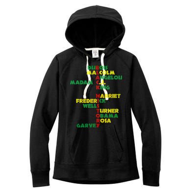 Black History Historic Leaders Proud American Women's Fleece Hoodie