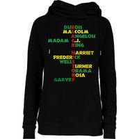 Black History Historic Leaders Proud American Womens Funnel Neck Pullover Hood