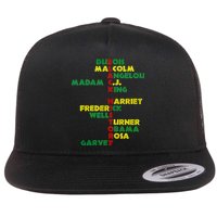 Black History Historic Leaders Proud American Flat Bill Trucker Hat