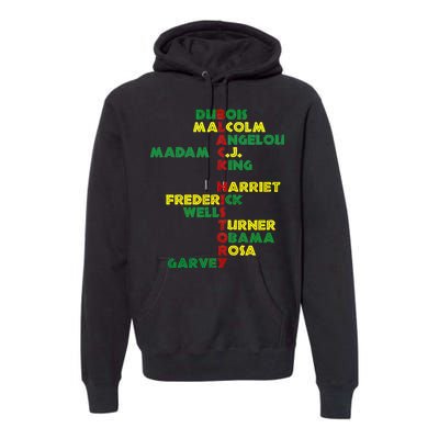 Black History Historic Leaders Proud American Premium Hoodie