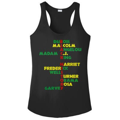 Black History Historic Leaders Proud American Ladies PosiCharge Competitor Racerback Tank