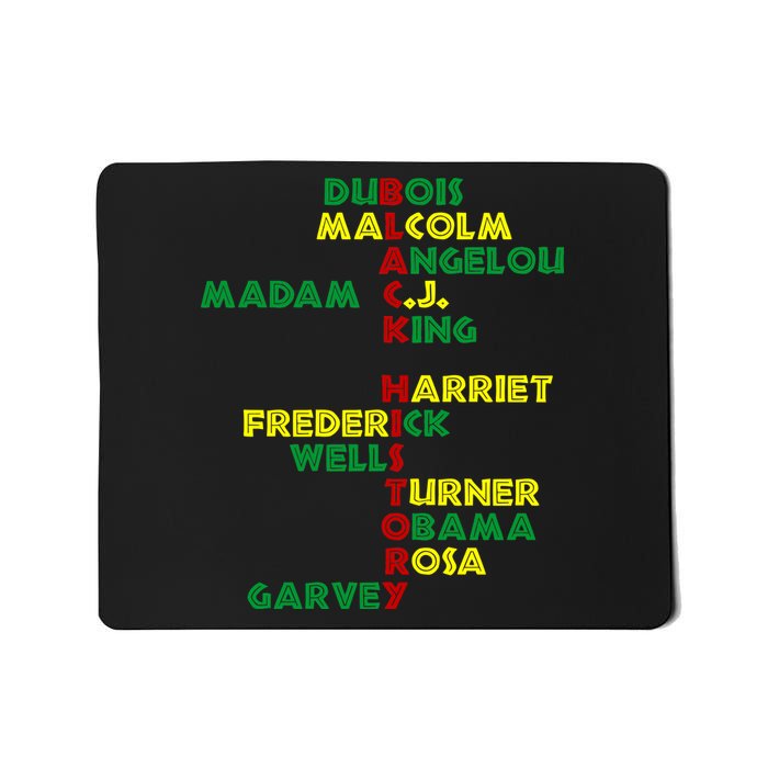 Black History Historic Leaders Proud American Mousepad