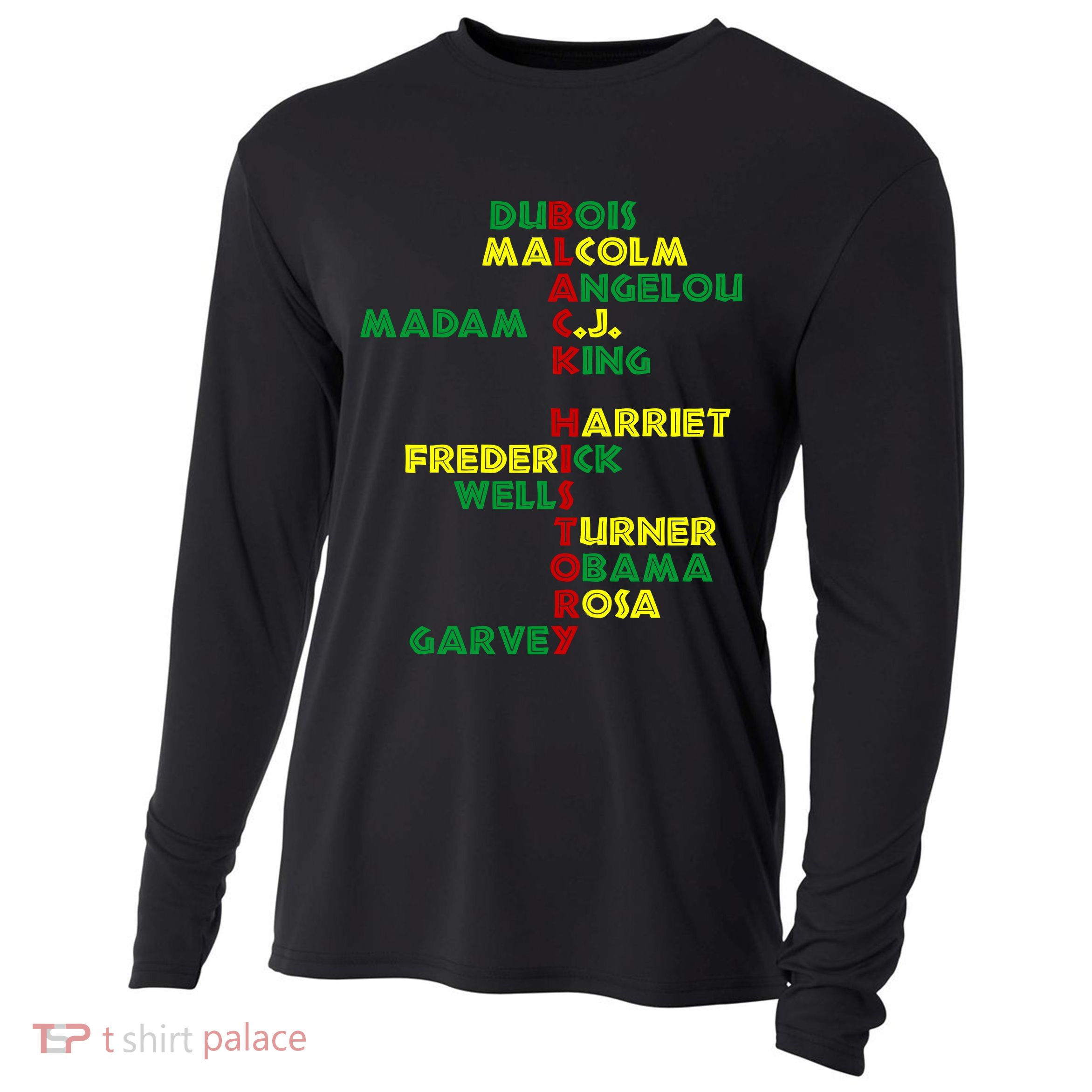 Black History Historic Leaders Proud American Cooling Performance Long Sleeve Crew