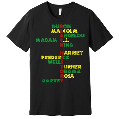 Black History Historic Leaders Proud American Premium T-Shirt