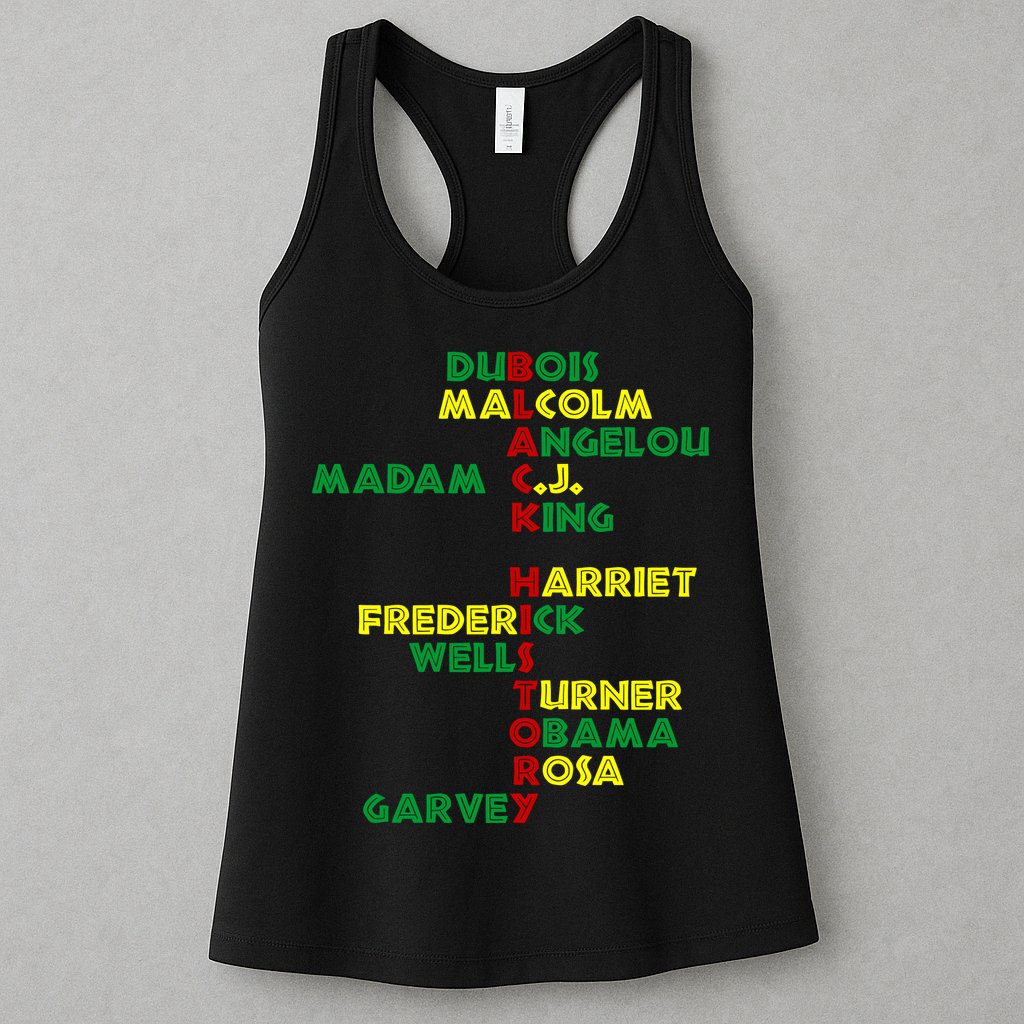 Black History Historic Leaders Proud American Womens Tank Top