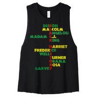 Black History Historic Leaders Proud American Women's Racerback Cropped Tank