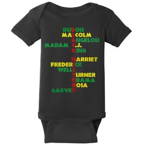 Black History Historic Leaders Proud American Baby Bodysuit