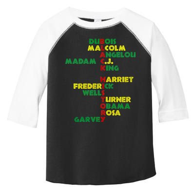 Black History Historic Leaders Proud American Toddler Fine Jersey T-Shirt