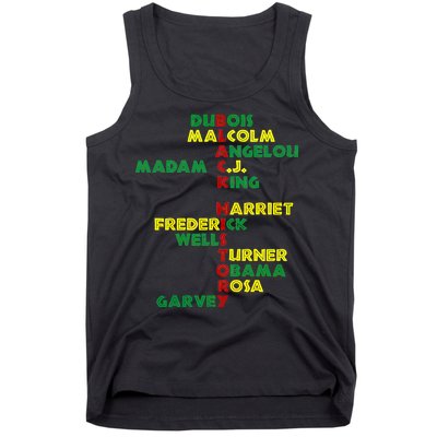 Black History Historic Leaders Proud American Tank Top