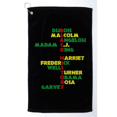 Black History Historic Leaders Proud American Platinum Collection Golf Towel