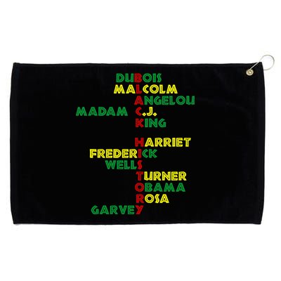 Black History Historic Leaders Proud American Grommeted Golf Towel