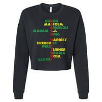 Black History Historic Leaders Proud American Cropped Pullover Crew