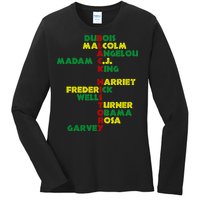 Black History Historic Leaders Proud American Ladies Long Sleeve Shirt