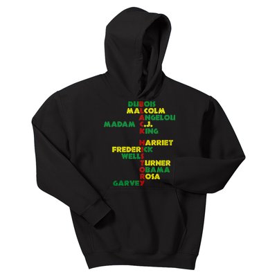 Black History Historic Leaders Proud American Kids Hoodie