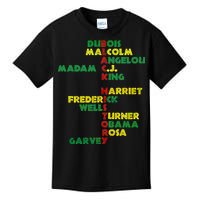 Black History Historic Leaders Proud American Kids T-Shirt