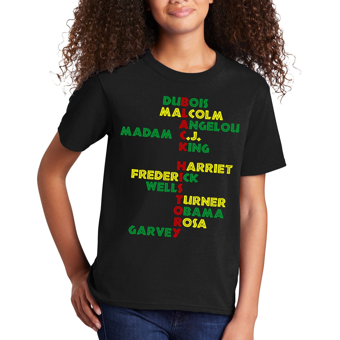 Black History Historic Leaders Proud American Kids T-Shirt