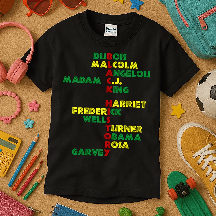 Black History Historic Leaders Proud American Kids T-Shirt
