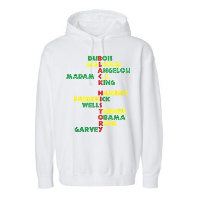 Black History Historic Leaders Proud American Garment-Dyed Fleece Hoodie