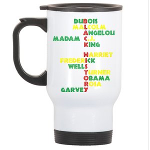 Black History Historic Leaders Proud American Stainless Steel Travel Mug