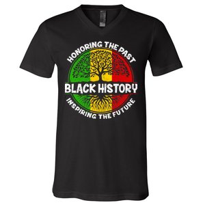 Black History Honoring The Past V-Neck T-Shirt