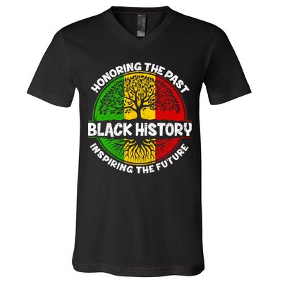 Black History Honoring The Past V-Neck T-Shirt