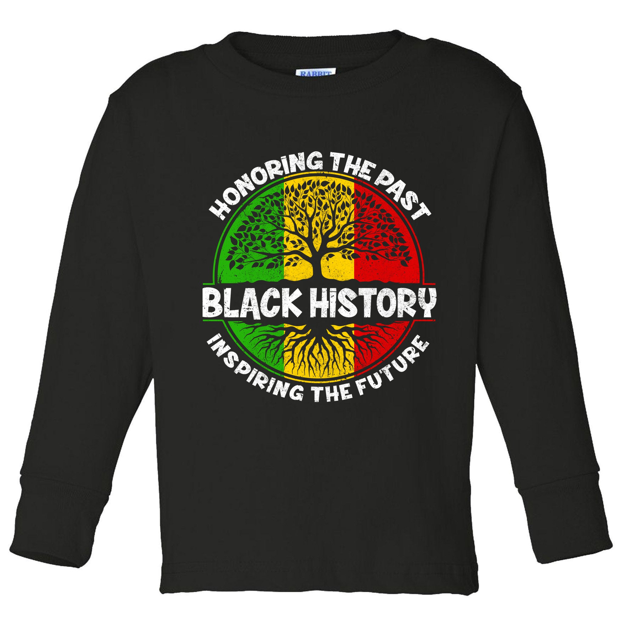Black History Honoring The Past Toddler Long Sleeve Shirt