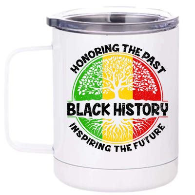 Black History Honoring The Past 12 oz Stainless Steel Tumbler Cup