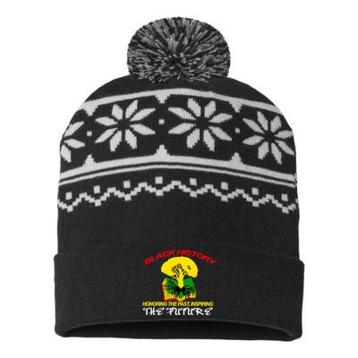 Black History Honoring The Past Inspiring The Future USA-Made Snowflake Beanie