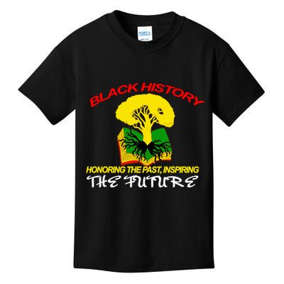Black History Honoring The Past Inspiring The Future Kids T-Shirt