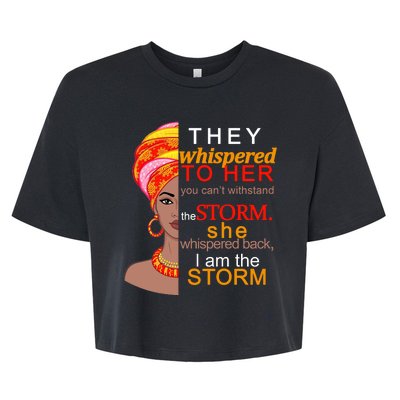 Black History I Am The Storm  Bella+Canvas Jersey Crop Tee