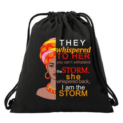 Black History I Am The Storm  Drawstring Bag