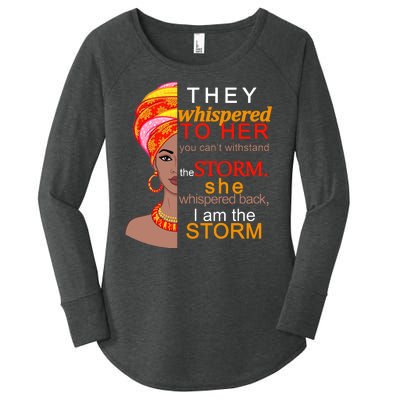 Black History I Am The Storm  Women's Perfect Tri Tunic Long Sleeve Shirt