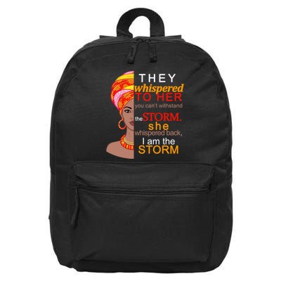 Black History I Am The Storm  16 in Basic Backpack