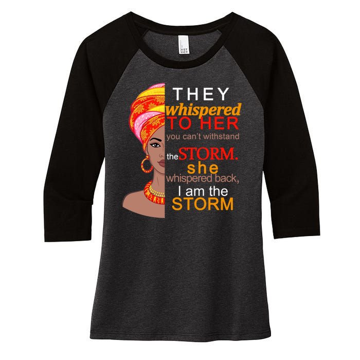 Black History I Am The Storm  Women's Tri-Blend 3/4-Sleeve Raglan Shirt