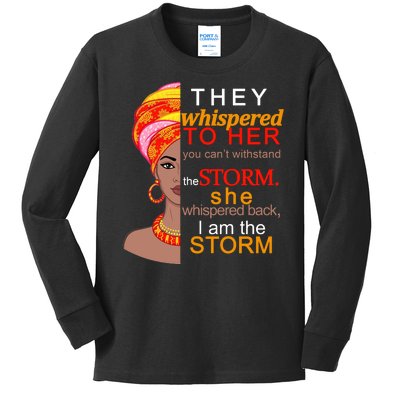 Black History I Am The Storm  Kids Long Sleeve Shirt