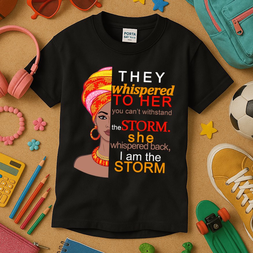 Black History I Am The Storm  Kids T-Shirt