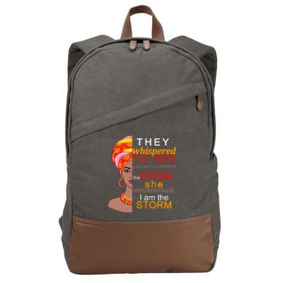 Black History I Am The Storm  Cotton Canvas Backpack