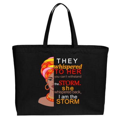 Black History I Am The Storm  Cotton Canvas Jumbo Tote