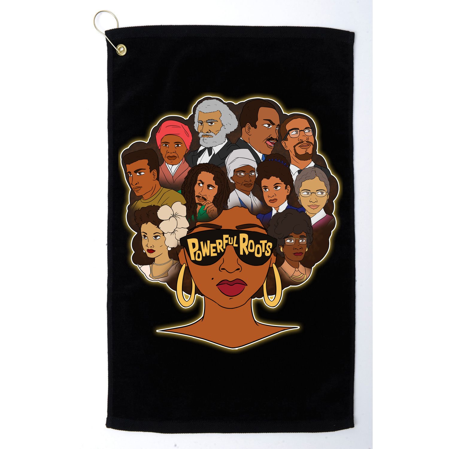 Black History I Love My Powerful Roots Golf Towel