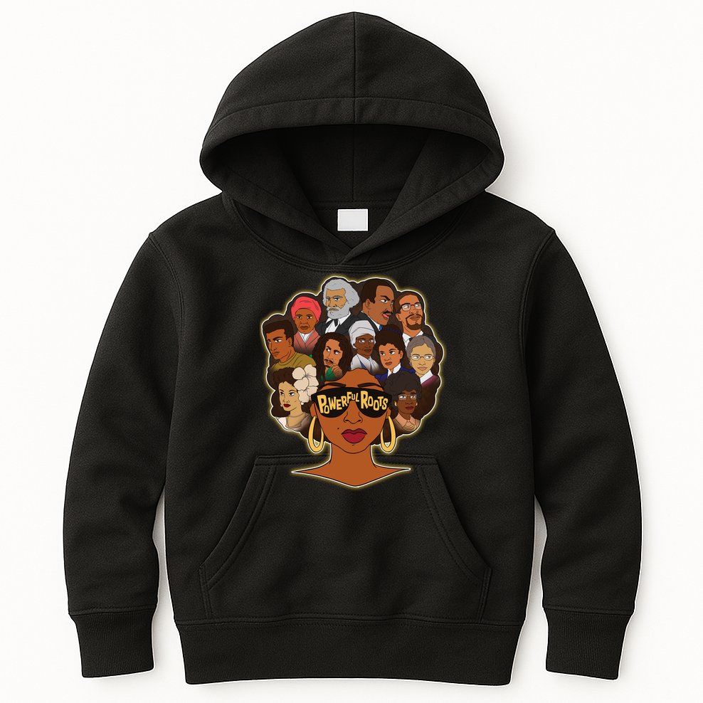 Black History I Love My Powerful Roots Kids Hoodie