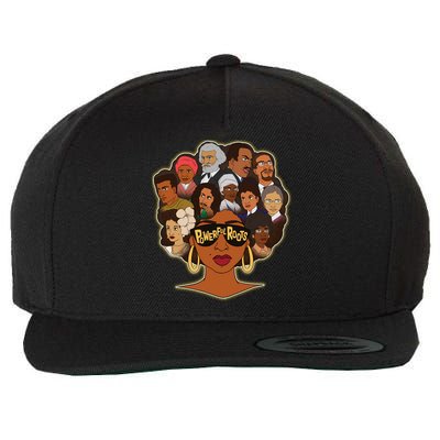 Black History I Love My Powerful Roots Wool Snapback Cap