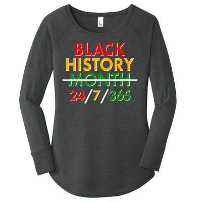 Black History Is 24/7/365 More Than A Month Women's Perfect Tri Tunic Long Sleeve Shirt