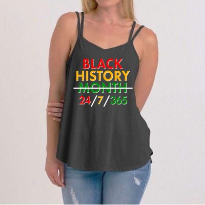 Black History Is 24/7/365 More Than A Month Women's Strappy Tank