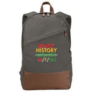 Black History Is 24/7/365 More Than A Month Cotton Canvas Backpack