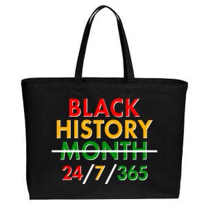 Black History Is 24/7/365 More Than A Month Cotton Canvas Jumbo Tote