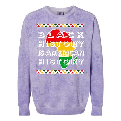 Black History Is American History Colorblast Crewneck Sweatshirt