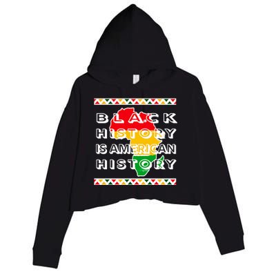 Black History Is American History Crop Fleece Hoodie