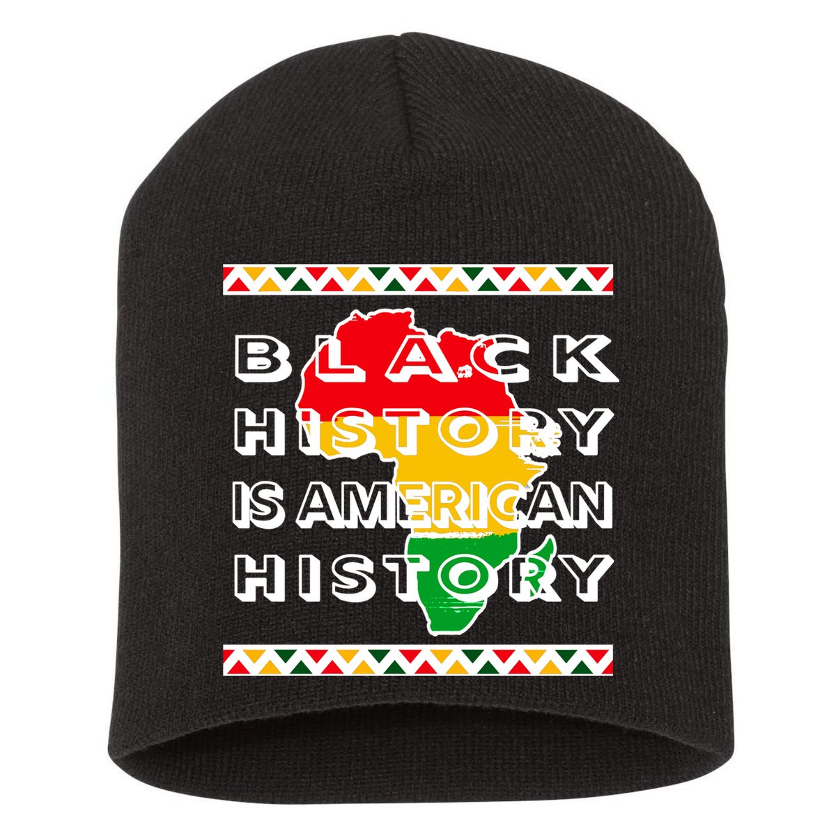 Black History Is American History Short Acrylic Beanie