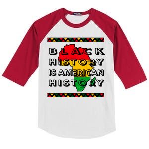 Black History Is American History Kids Colorblock Raglan Jersey